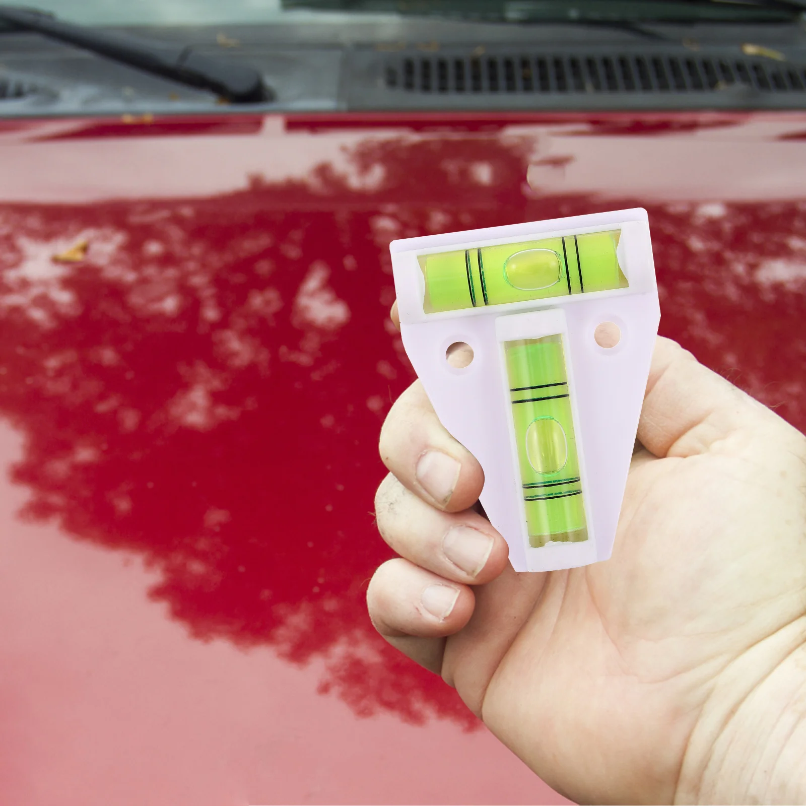 

Mini Car Level T Shaped Bubble Level for Travel Trailer Accessories Measuring Tool High Precision Sensor Durable