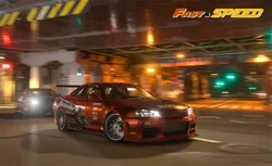 Fast Speed FS 1:64 Skyline Z-Tune NFS 7 Underground Japanese Orange limited599 Model Car