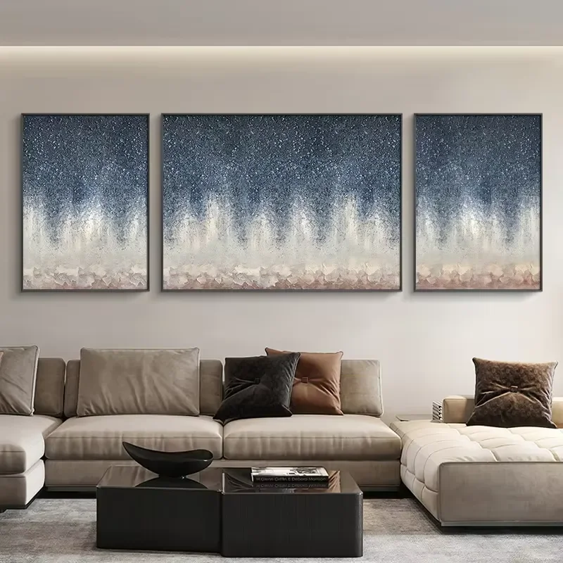 Starry Sky Oil Painting Sense of the Entrance Living Room Decorative Painting Modern Wall Art Minimalist Sofa Floor Prints