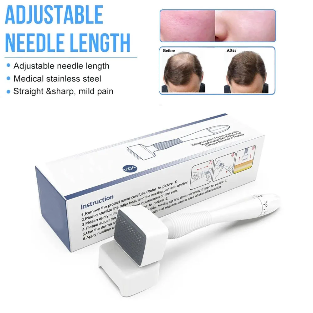 ديرما ختم 140A قابل للتعديل إبرة ميكرونيدل ديرما ختم للوجه العناية بالبشرة الخبز نمو الشعر نظام الأسطوانة ميكرونيدلينغ #5