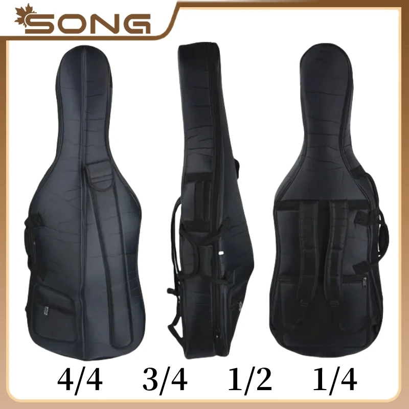 4/4 3/4 1/2 1/4 cello bags black cello soft bag Thickening sponge cello Box Cello Case  Lightweight cello Backpack