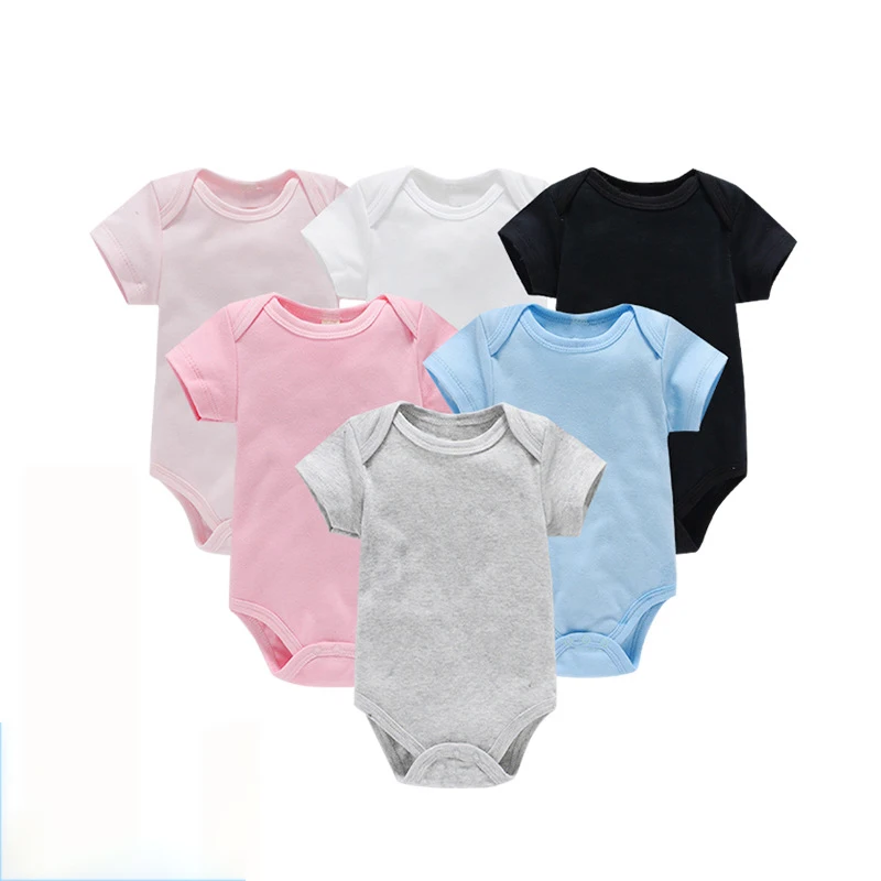 Baby Clothes Boy/Girl Baby Bodysuit Summer Clothes Solid Color Romper Soft Cotton Jumpsuit For Newborns Clothing 2024 New