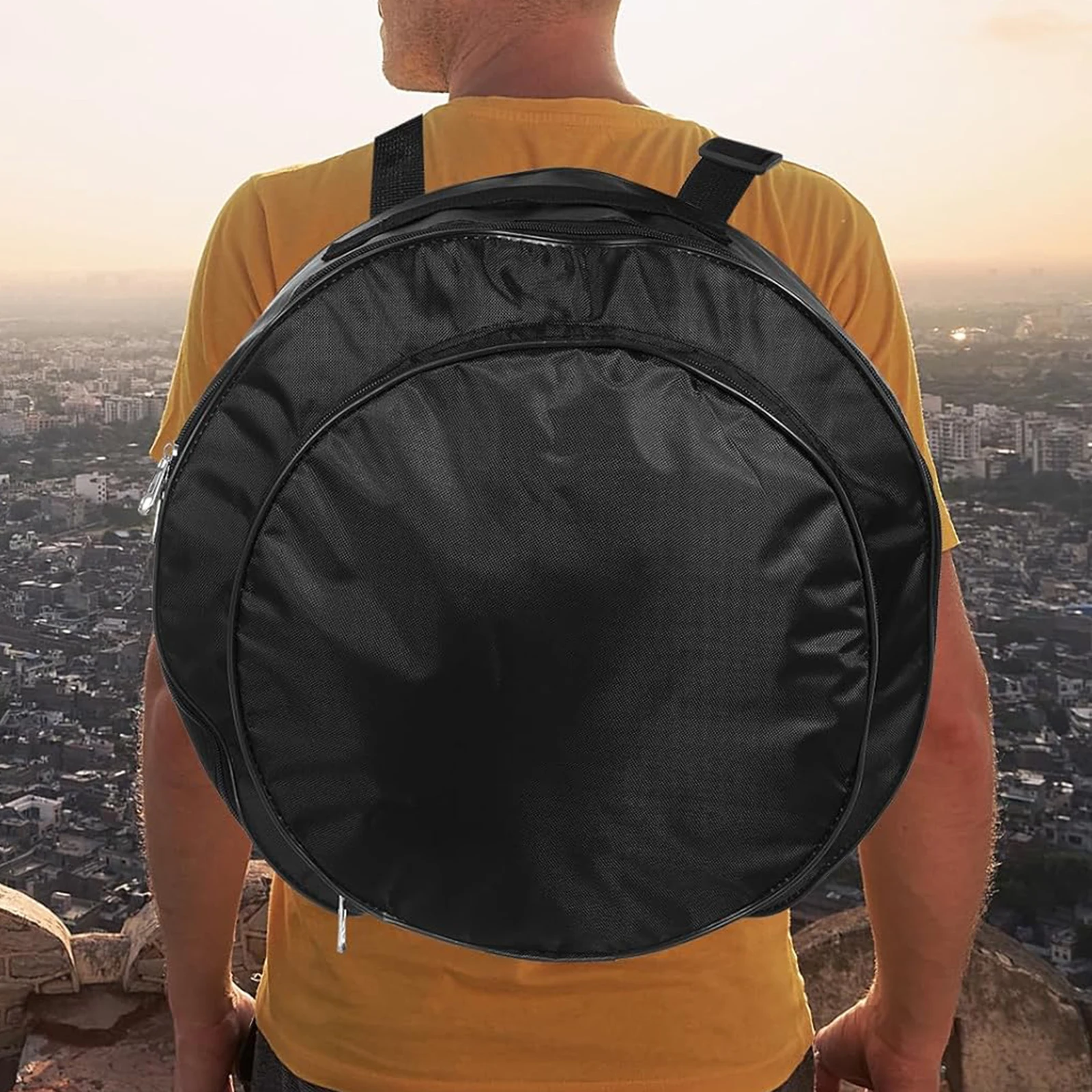 

Сумка-чехол для тамбуринов Gong Bag с ремнями, круглая, легкая, для переноски аксессуаров, многофункциональная сумка для ударных инструментов