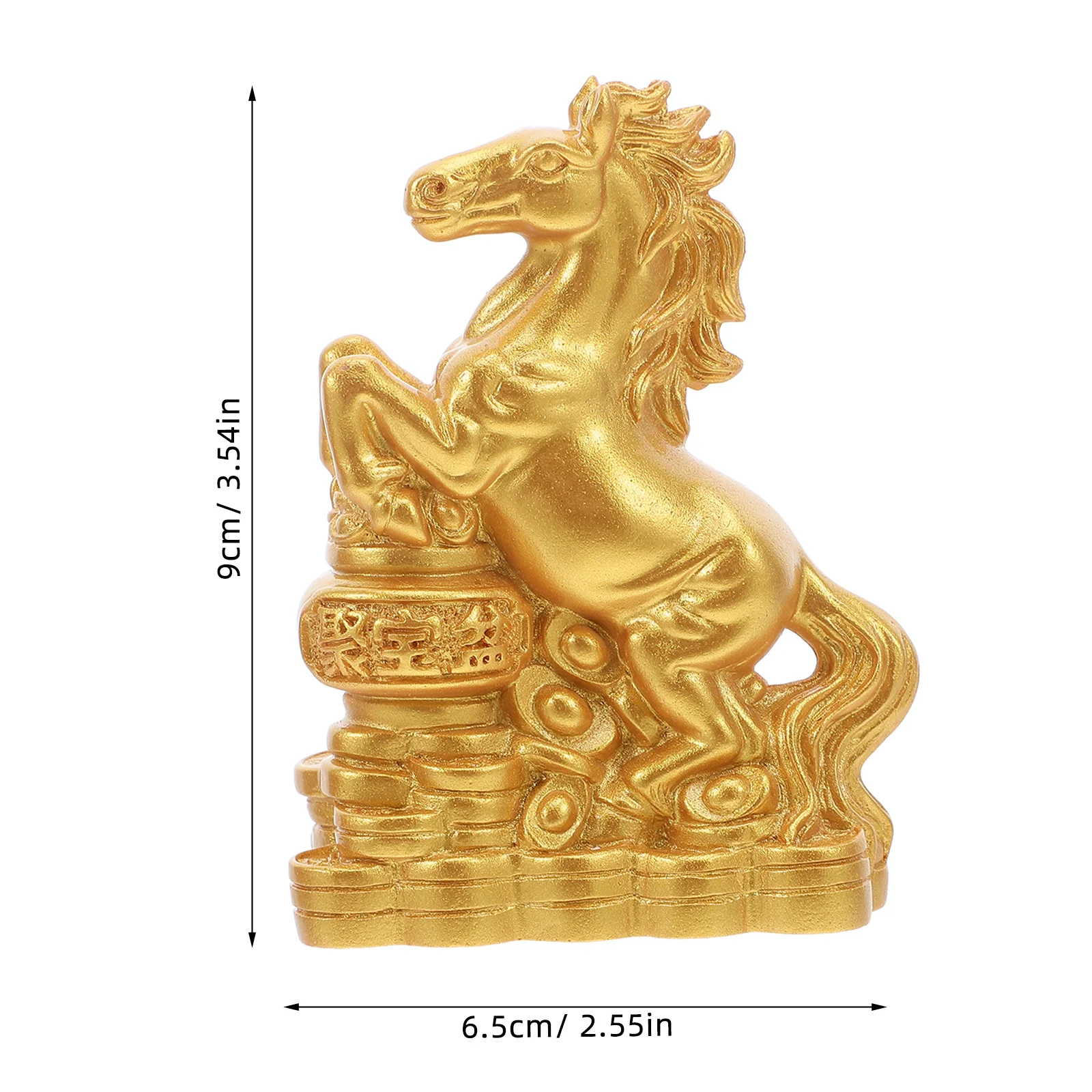 أنيقة الراتنج الحصان النحت اليدوية النمط الصيني ديكور المنزل محظوظ حلية 2026 السنة الجديدة هدية الراتنج الحصان محظوظ الحلي #5