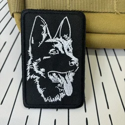 German Shepherd Embroidered Tactical Patches Hook&Loop Emblem Military K9 Goggles Dog Morale Badge Backpack Stickers