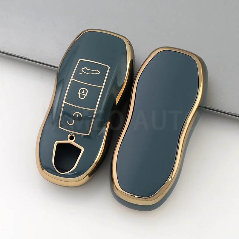 Tampa da chave do carro TPU, Shell chave para Porsche Cayenne 958, Macan 911, Panamera 996, 991, Boxster 987, 997, 2019, 2020 Acessórios