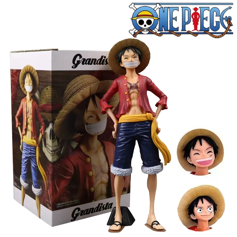 28cm One Piece Anime-Figur: Selbstbewusste, Lächelnde Puppe mit Drei Wechselgesichtern, PVC-Sammlerstück, Actionfigur, Dekorationsmodell, Spielzeug