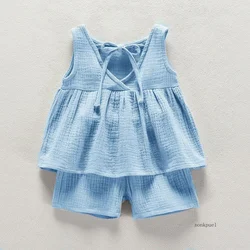 Baby Girl Cute Sets Cotton Tops + Short Pants Clothing Sets Kids Girl Summer Toddler Clothes