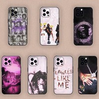 Singer Lucki Gemini Phone Case For iPhone Mini 11 12 13 14 15 Plus Pro Max XR XS Black Shell