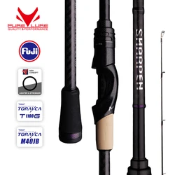 PURELURE SHARPEN Viaggio Richiamo Morbido Lungo Spinning e Casting XF/MF Action Rods FUJI Componenti Bass Pike Rod Canna da pesca Mulinello