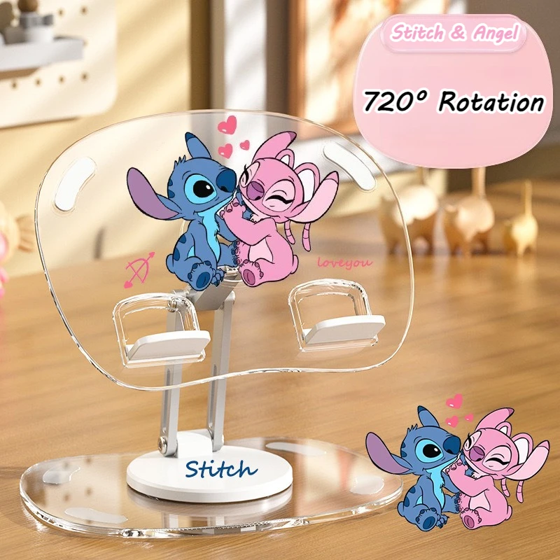 

Подставка для планшета Sanrio, акриловая алюминиевая телескопическая подставка для телефона Kawaii, регулируемый держатель для планшета 720 ° Подставка для телефона с бесконечном вращением