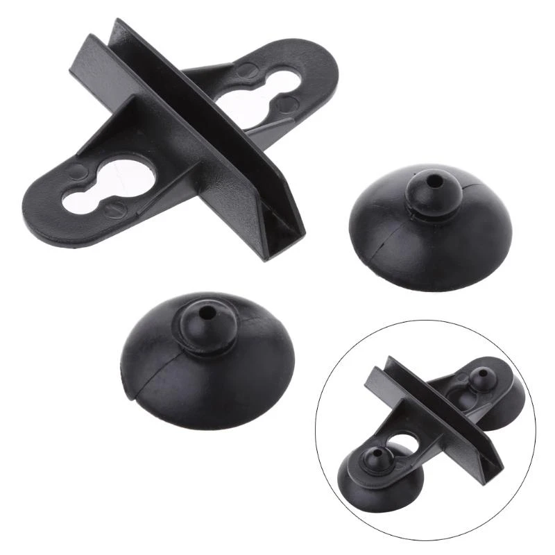 5pcs Plastic Divider Sheet Holder Suction Cup Black for Aquarium Fish Tank New MAY19