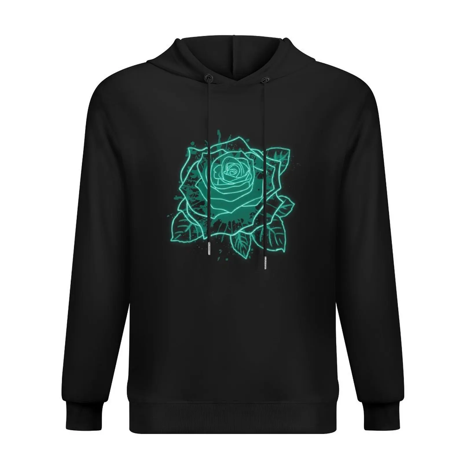 

Neon Rose Hoodie mens clothes men's sweat-shirt aesthetic clothing male clothes hoodie