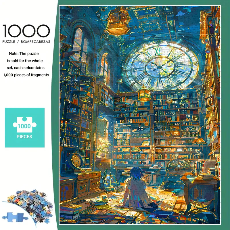 تتميز أحجية المكتبة العملاقة المكونة من 1000/500 قطعة بقراءة فتاة في أشعة الشمس اللامعة، مثالية لعشاق الأعمال اليدوية. إنه Inter #1