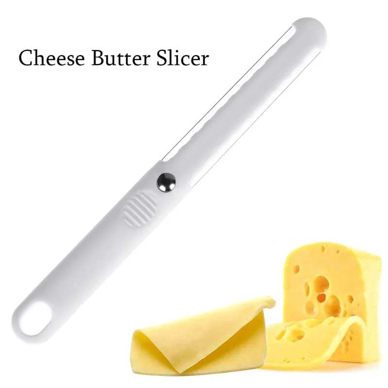 1pc Käse Butter Slicer Schäler Cutter Werkzeug Draht dicken harten weichen Griff Kunststoff Käse messer Kochen Backwerk zeuge