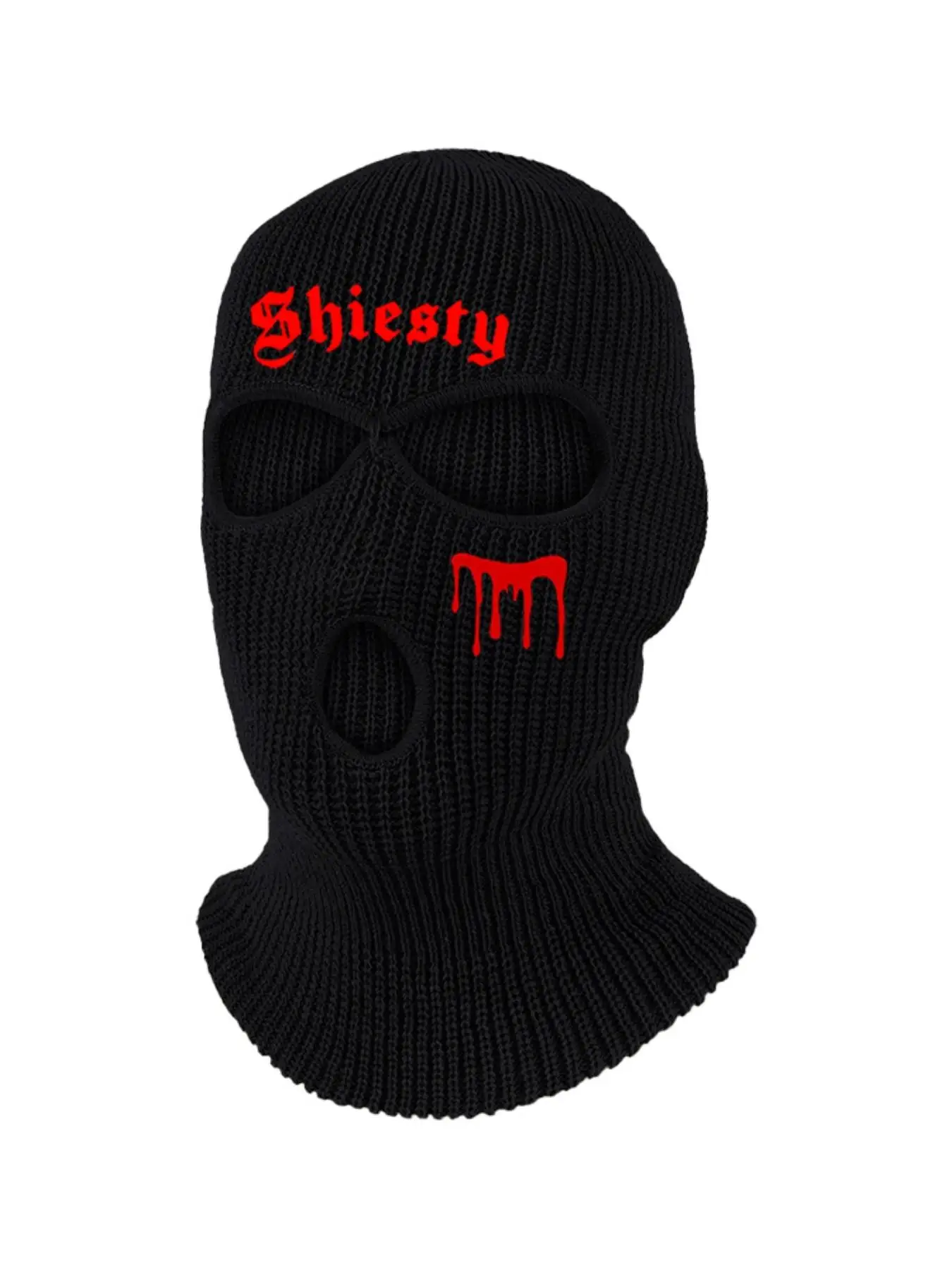 1/2 قطعة 3 حفرة قبعة محبوك كامل الوجه قناع للتزلج الشتاء بالاكلافا الدافئة محبوك قناع الوجه الكامل الرياضة في الهواء الطلق هدية الهالوين #3