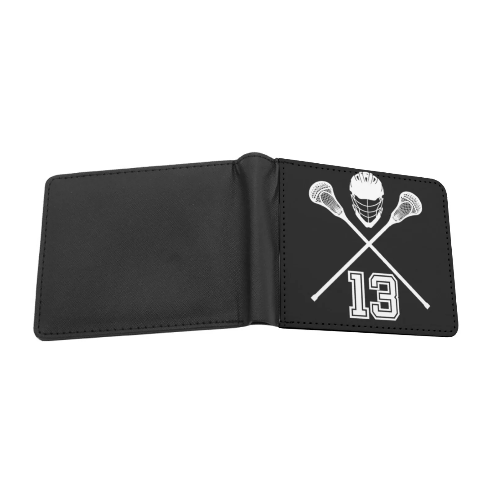 Jersey Number 13 Lax Player No 13 Sports Fan Gift Men's Wallet Pu Leather Wallet Multifunction Credit Card Purse Lax Relaxe Bro