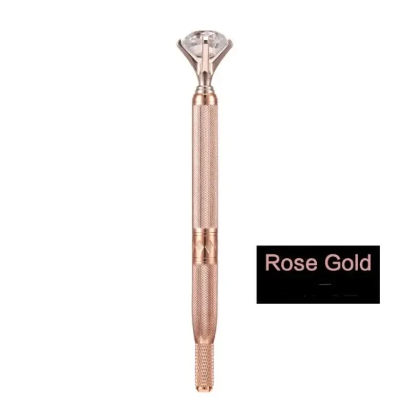 1 قطعة Caneta Tebori Microblading الألومنيوم Sobrancelhas 1 Caneta Tebori Diamante Rose