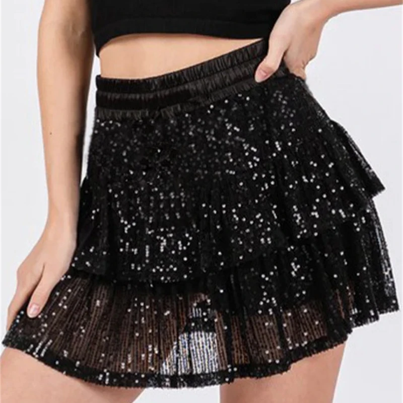 

Женская юбка с пайетками 2024, модная блестящая мини-юбка с высокой талией для вечеринок, клубов, ночного клуба, короткие юбки для женщин, сексуальная женская одежда