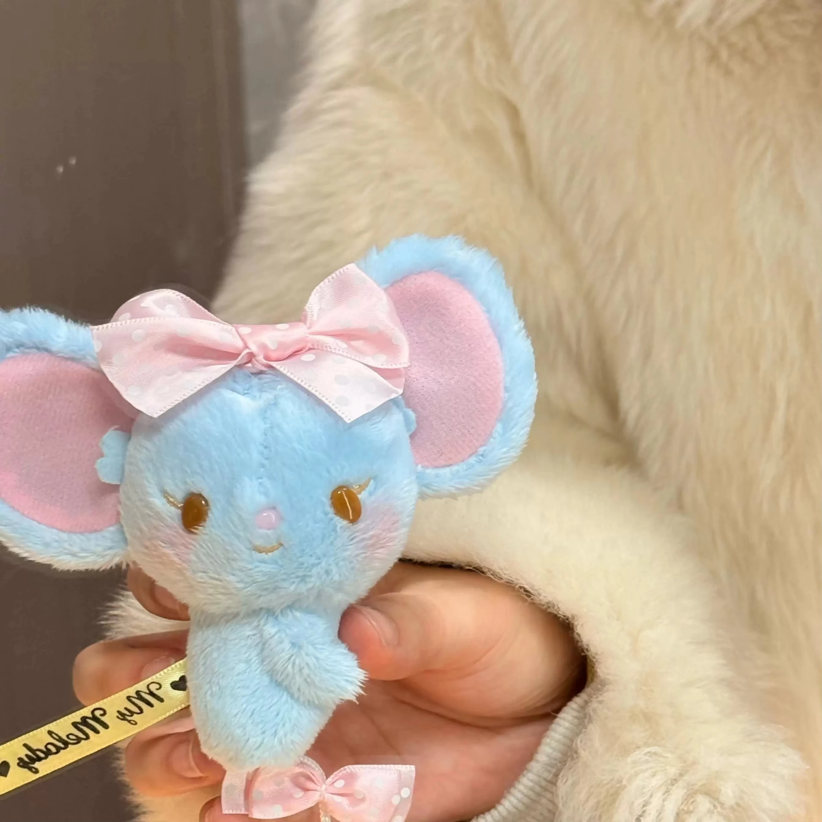 

My Melody Best Friend Flandre Mouse Plushie Sanrio, лицензированный брелок, милый рюкзак, очаровательный подарок для любителей аниме, детей