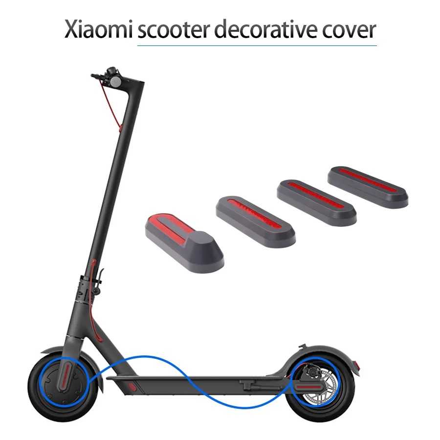 Para xiaomi mijia m365 scooter skate elétrico dianteiro roda traseira cobertura do pneu cubos de proteção caso escudo adesivo