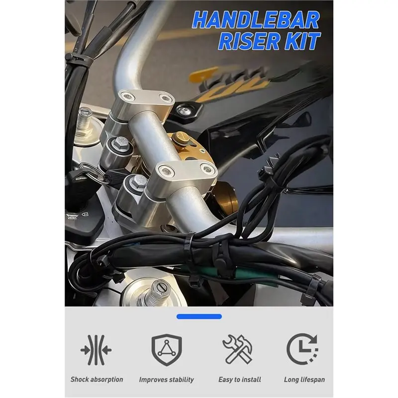 For Kove 800X ADV/800X Rally/Pro& 510X ADV CNC Aluminum Shock-Absorbing Handlebar Riser Motorcycle Parts