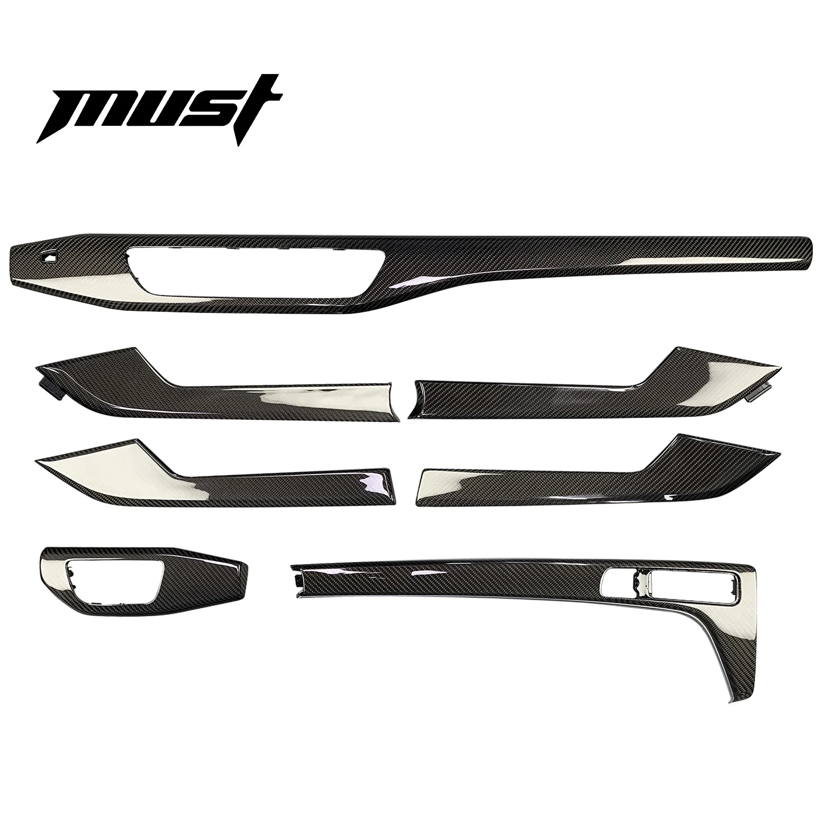 

Real Carbon Fiber Interior Trim Kit for Audi 2017-2024 LHD B9 A4 A5 S4 S5 Quattro Full Replacement Optional Glossy & Matte