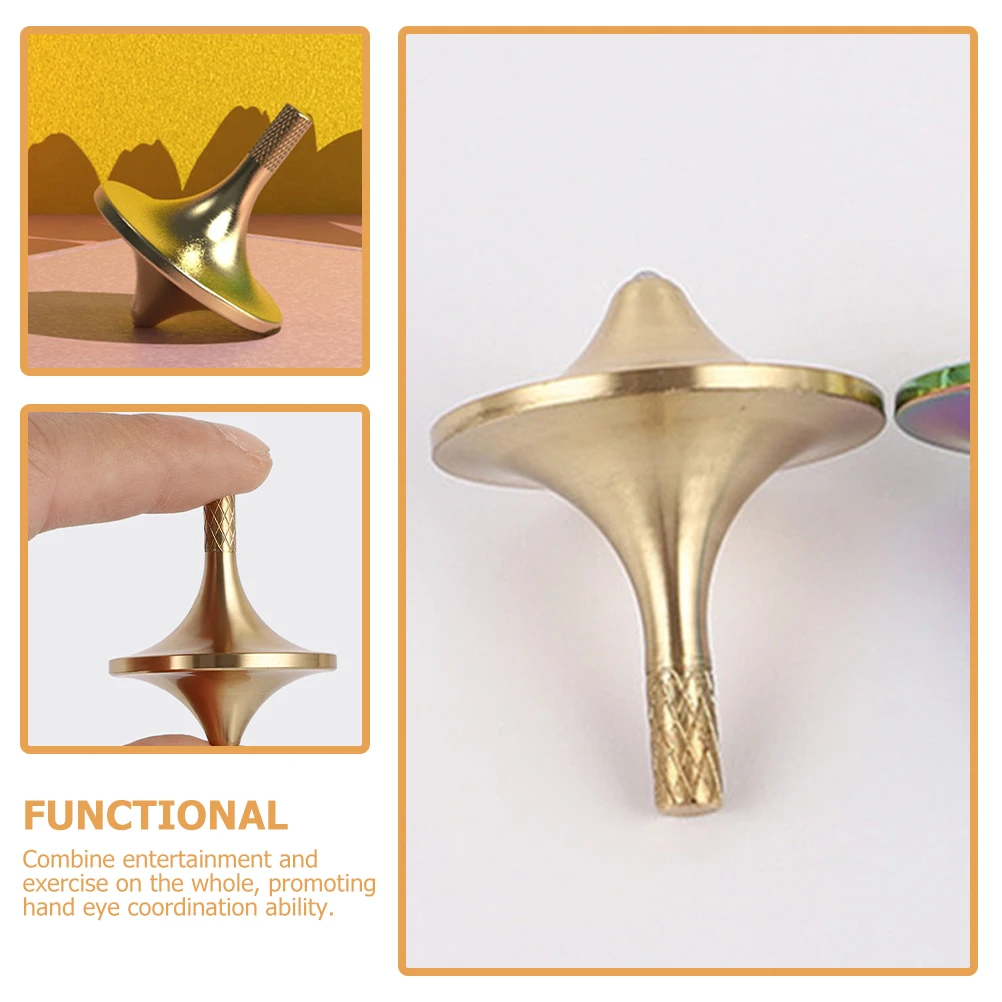 لعبة الجيروسكوب النحاسي الأصفر المتين خفيفة الوزن وصغيرة الحجم وغير مرقمة للتخفيف الضغط التفاعلي