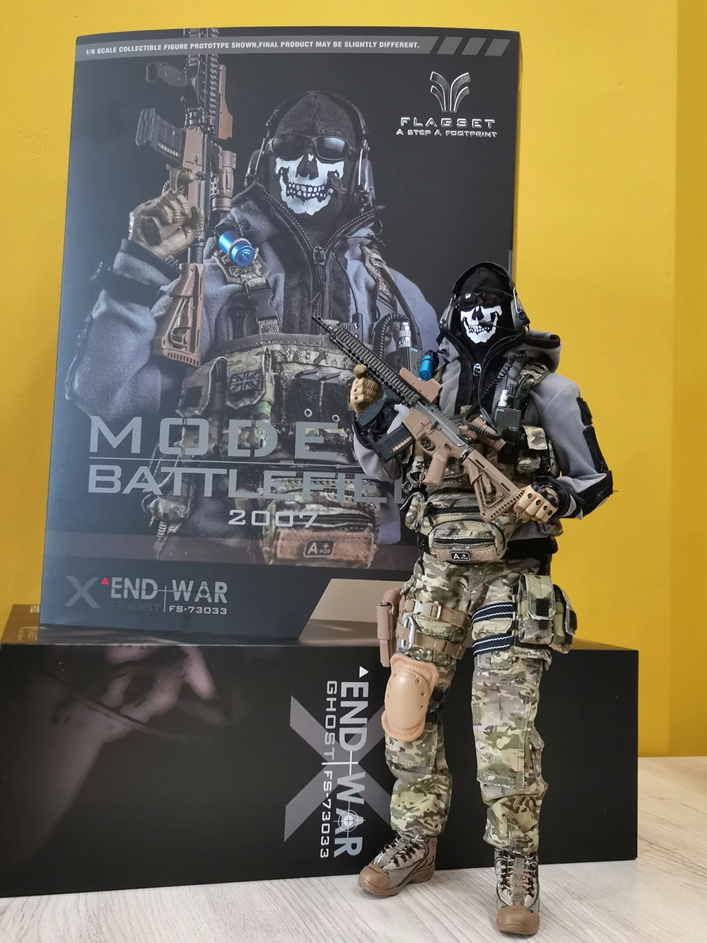 Figura ViiKONDO Ghost Action Figure Masculino, Steve Riley, End War, COD Army Men, Modelo Special Toy, Coleção completa do conjunto, FS 73033, 1:6, 12"