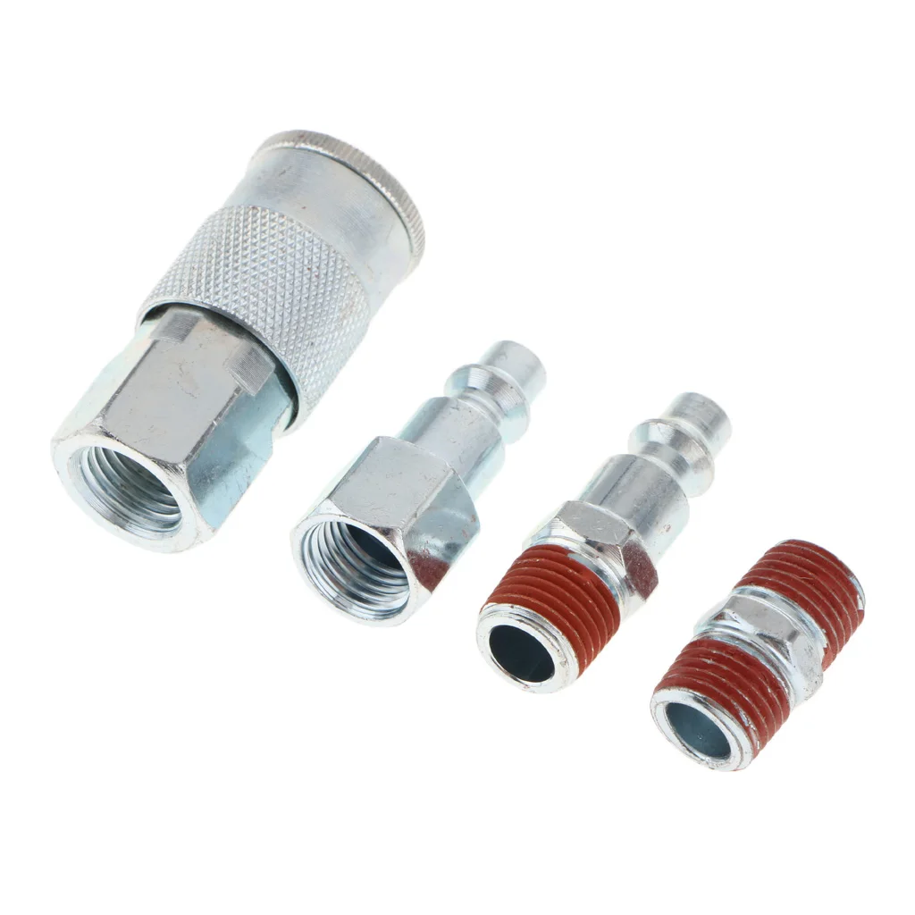 4x Female Male Quick Release Disconnect Coupler Plug 1/4