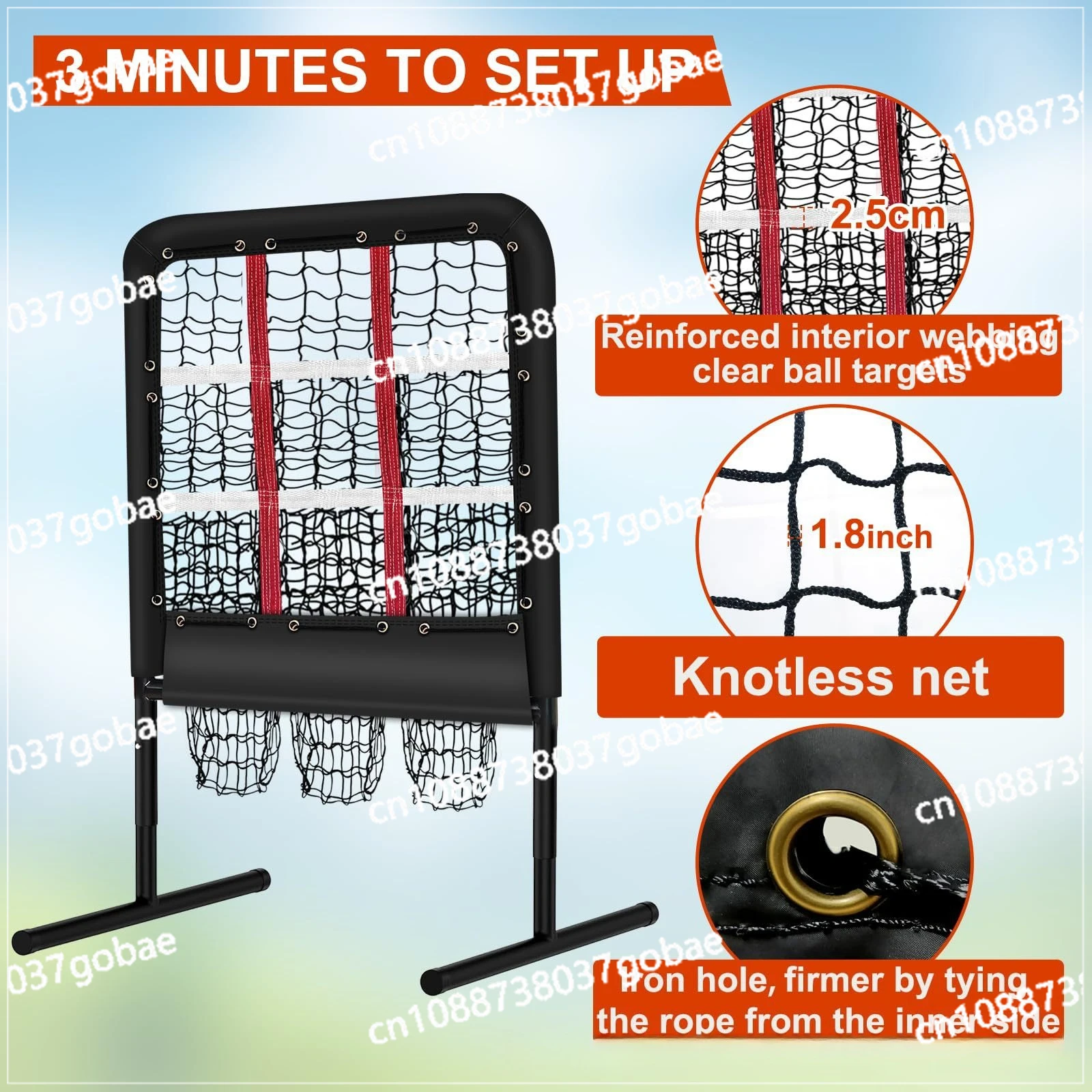 

Сетка для тренировок по бейсболу и софтболу 9 Gongge: специальная сетка для отработки ударов, сетка для питчеров, сетка-блокиратор, сетка для бит.