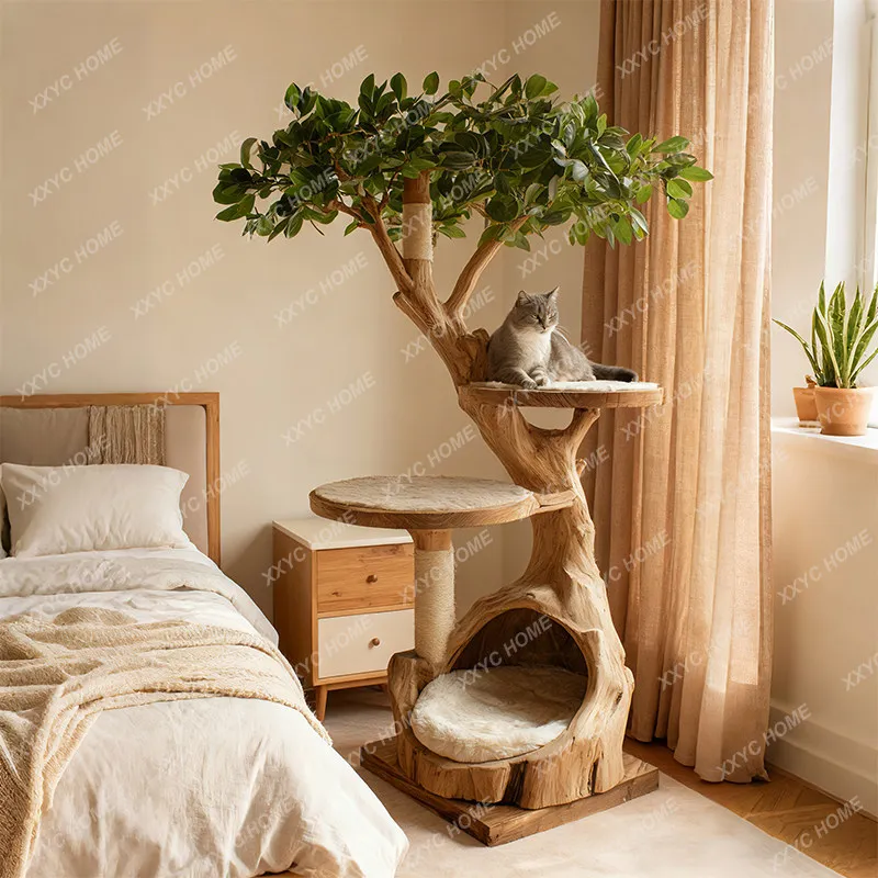 Integrated cat climbing frame, household does not take up space, special for big cats, pet cats, multi-layer viewing platform by
