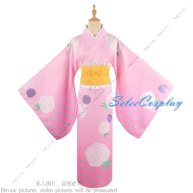 Hosh37Ai Cosplay Costume pour femme, joint de taille Kimono + ULde taille, rose, mignon Okr No Cos Ko Fi.C. Py Play Stage Comic-Con