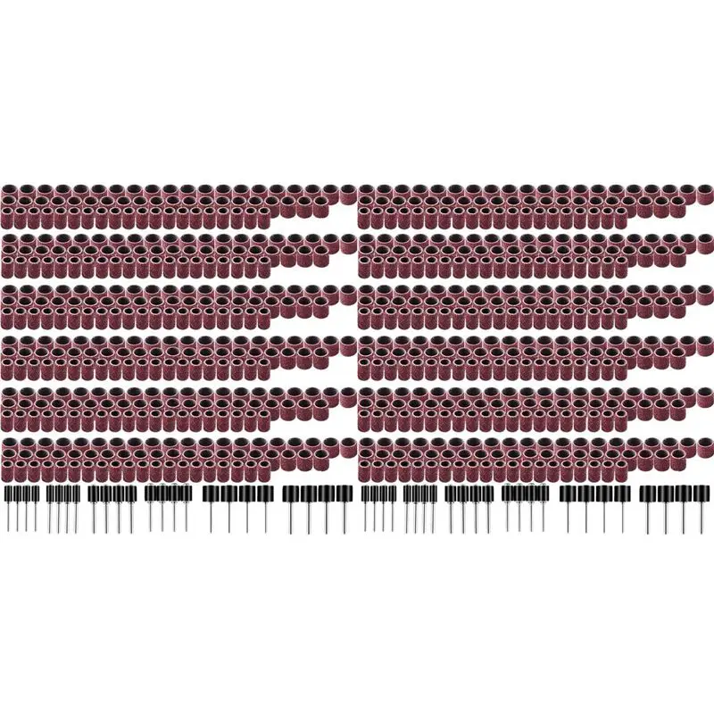 abwz-768-ピースドラムサンダーセットには、360-ピースのネイルサンディングバンドスリーブとロータリーツール用の-24-ピースのドラムマンドレルが含まれています