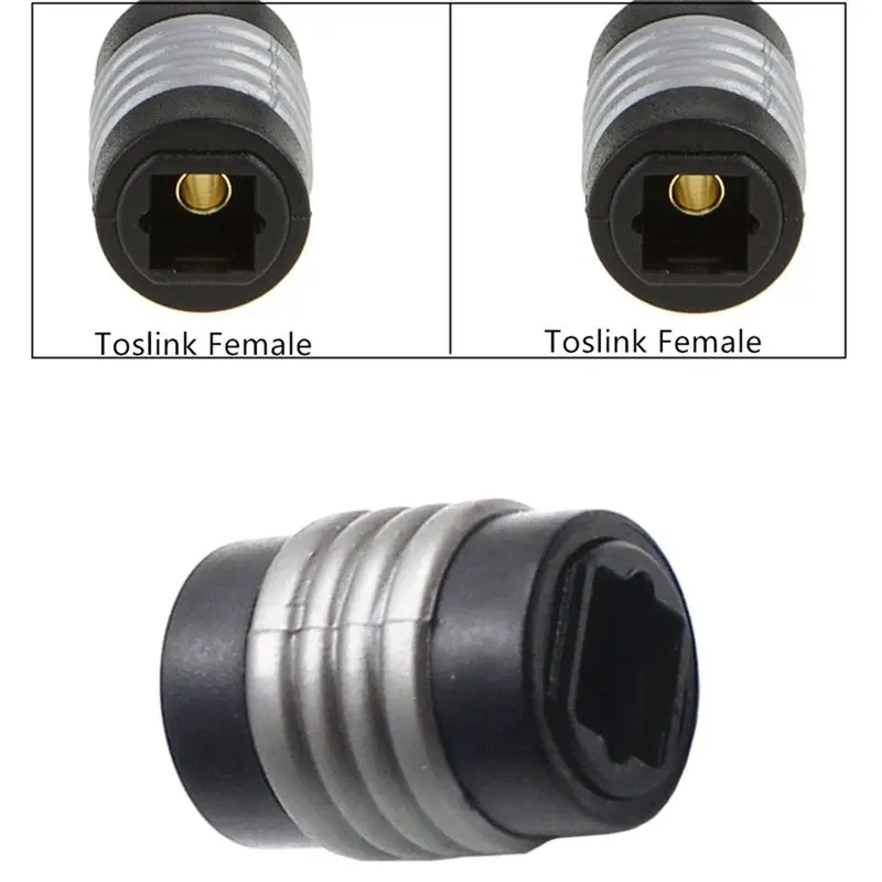 AT82-Speaker DVD Player Digital Audio Optical Cables Adapter Portable CD Fiber Optic Female Extender Extension Coupler