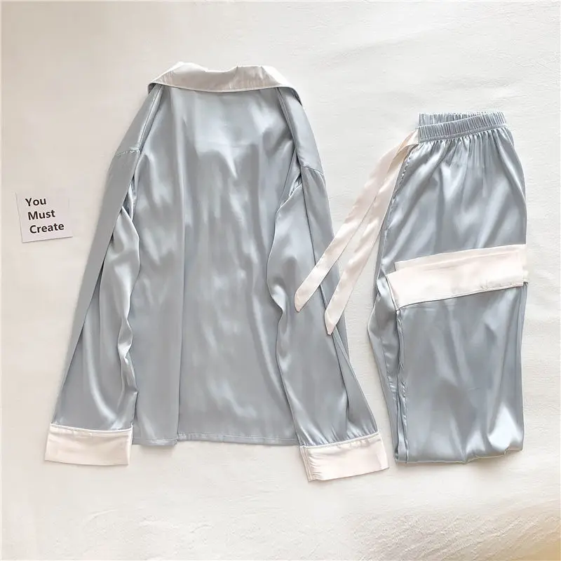 

2022 Spring New Fashion Comfortable Casual Pajamas Suits Women Students Long Sleeves Out Homewear Suits Simple Style Fashion