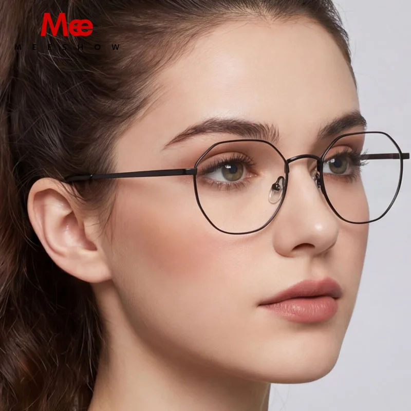 

Очки по рецепту Meeshow, очки из титанового сплава для девочек и мальчиков, очки для студентов, очки для близорукости, оправа маленького размера, оптическая оправа 8914