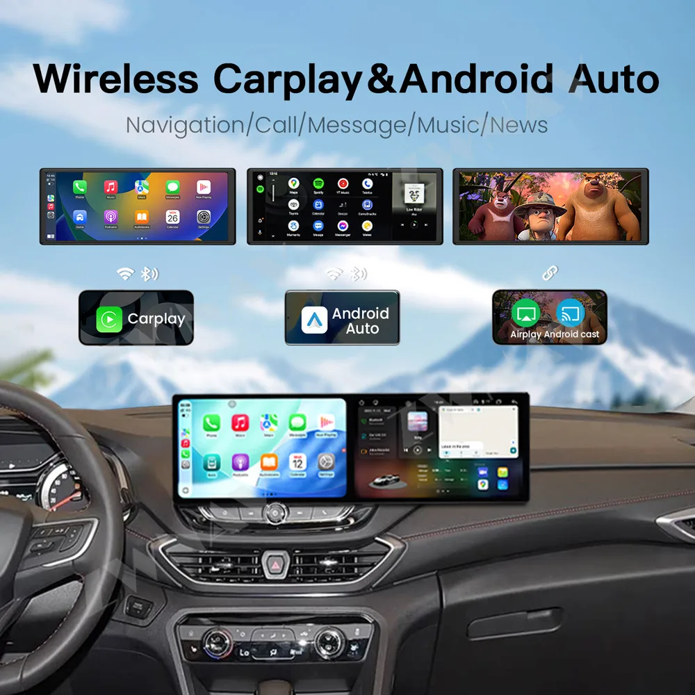 10.1+10.1 Inch Carplay Car Radio Touch Screen For Chevrolet Orlando 2018-2022 Android 15 GPS Navigation Car Multimedia Player