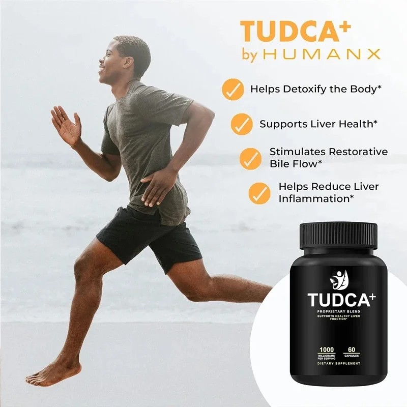 Dosagem poderosa Tudca+1000mg (ácido solfônico) - usada para desintoxicação e limpeza - vegetariano, sem OGM