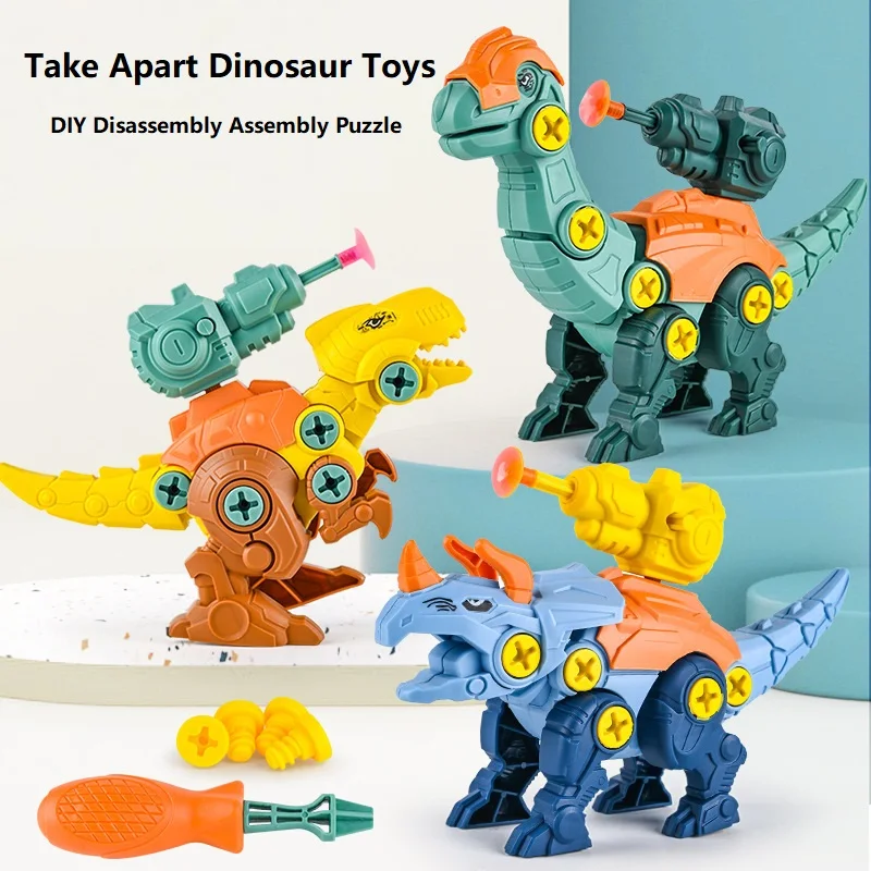 Children Dinosaur Toys for Kids Boy Take Apart Dinosaur Model Set DIY Disassembly Assembly Game Montessori Educational Toys Gift