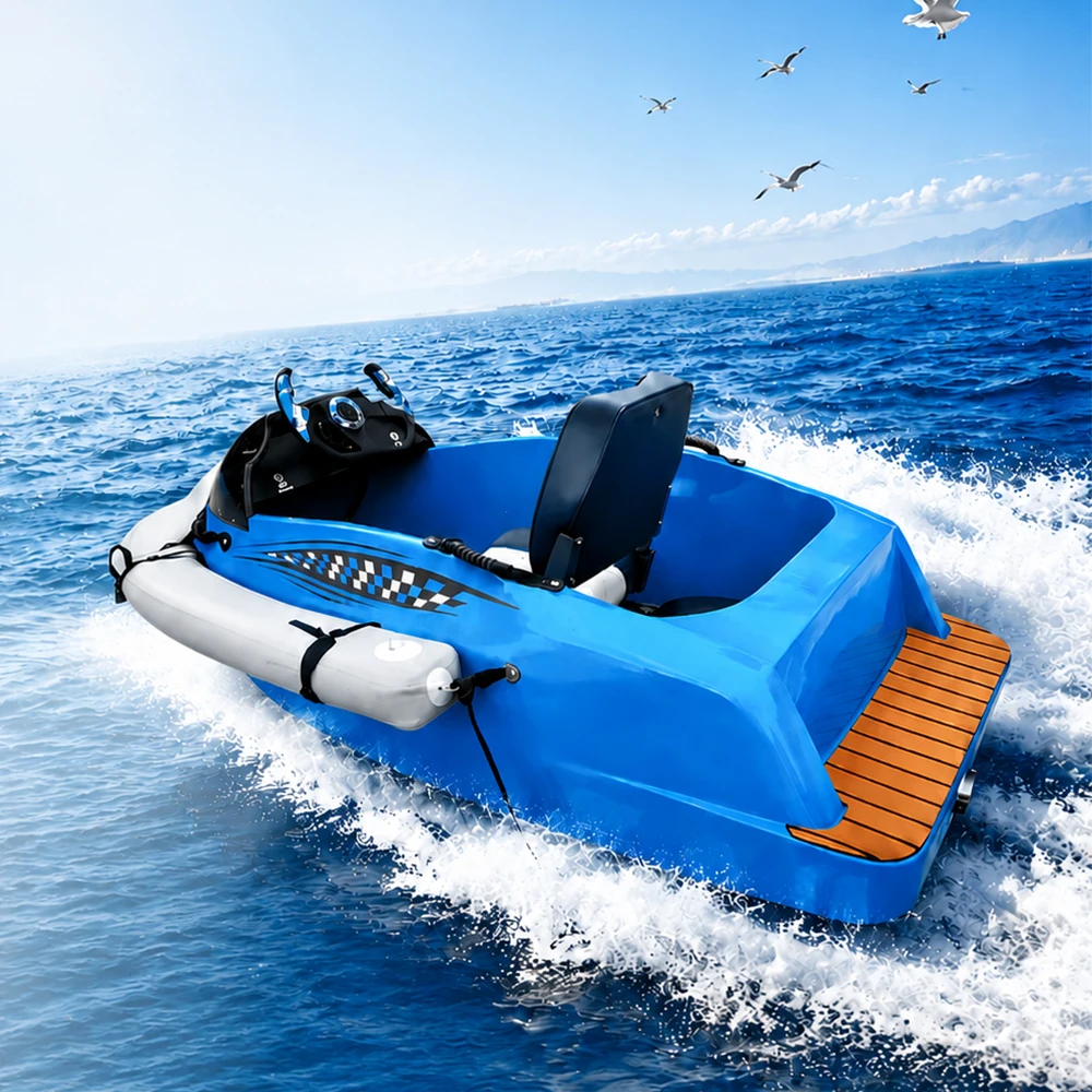 Water Go-KartWholesale Fiberglass  Kart Boat Waterproof Mini Jet Boat For Ocean Water Sports And Recreation CentersSceni view 4