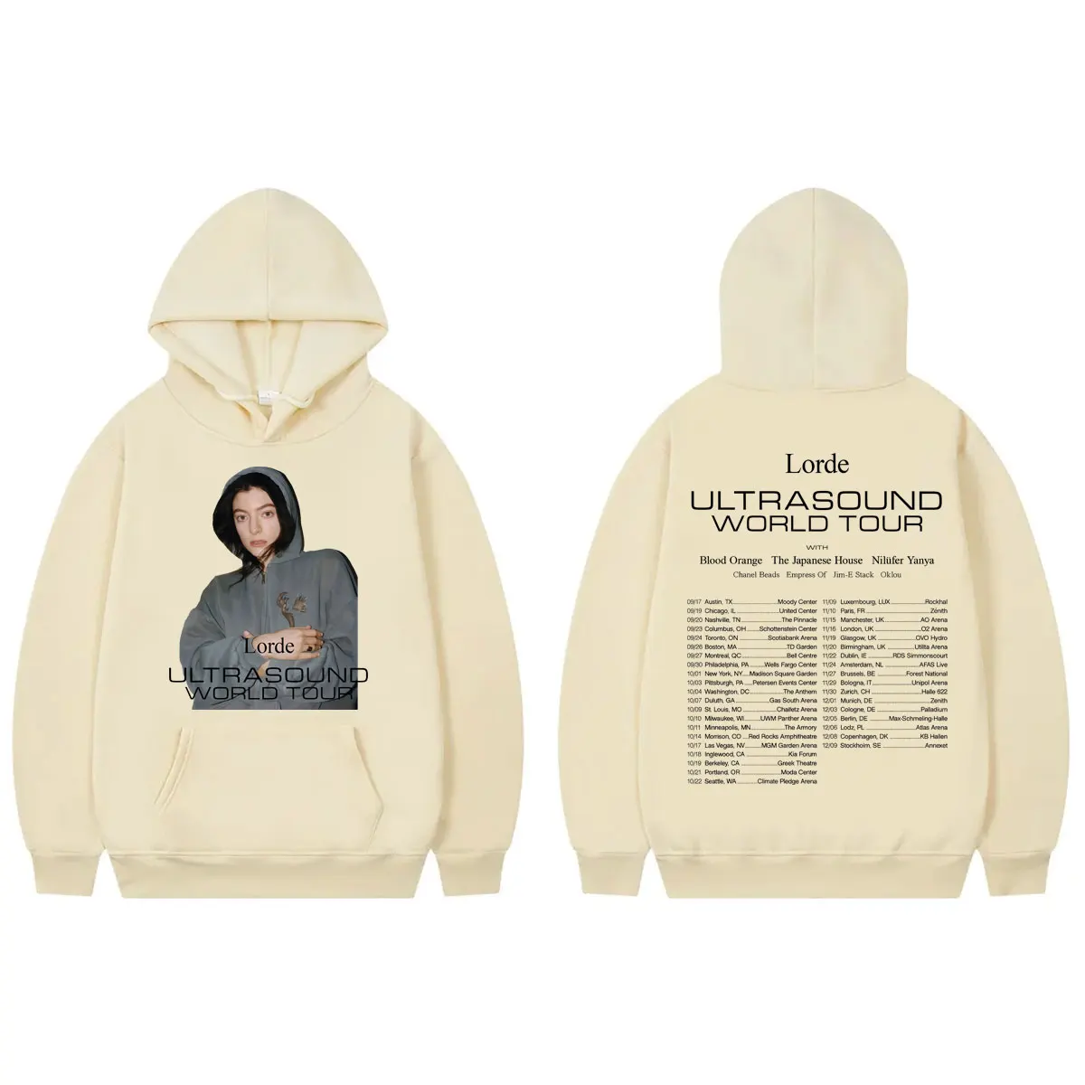 لورد الموجات فوق الصوتية جولة حول العالم 2025 الجرافيك هوديس موضة الجمالية قمصان سويت شيرت بقلنسوة الرجال النساء عالية الجودة الصوف البلوفرات