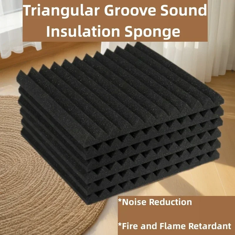 

Sound Foam Sponge 30x30x2.5cm Studio Acoustic Foam Flame Retardant Protective Soundproof Absorption Treatment Wall Panel