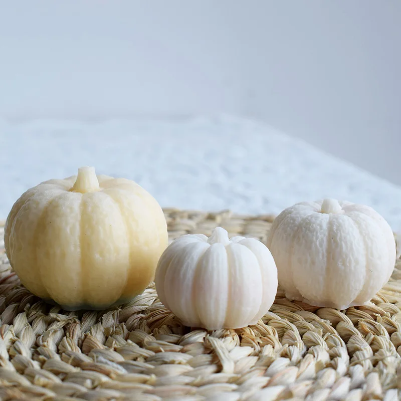 Halloween Pumpkin Silicone Mold Scented Candle Plaster Mold Simulation Vegetable Decoration Cake Mold Bakery Accessories