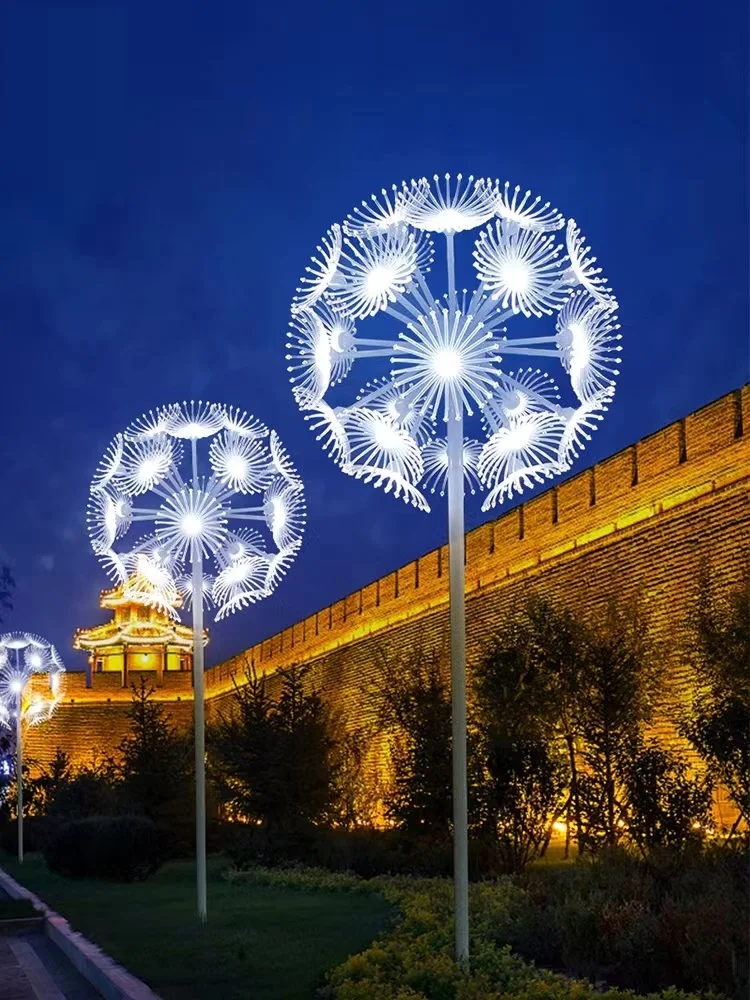 

LED Ｈard Ｏptical Fiber Dandelion lamp Outdoor park square garden lawn decorative landscape lighting lamp