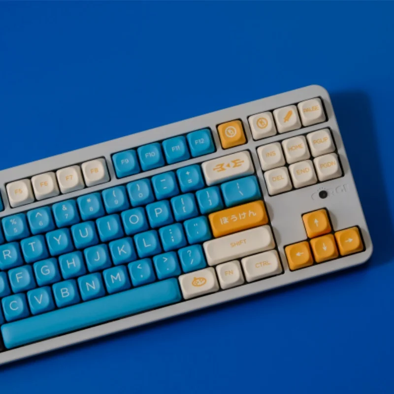 129 مفتاحًا/مجموعة غطاء مفتاح مغامر PBT MOA ملف تعريف مزدوج النار Keycap لوحة مفاتيح ميكانيكية للتسامي الحراري للتخصيص