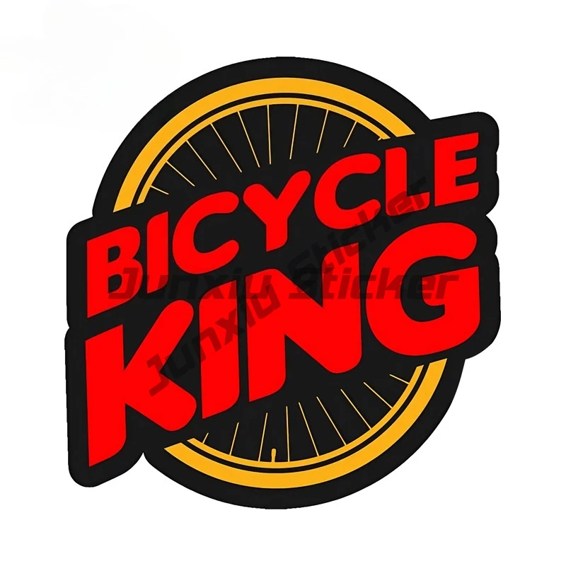 

For Cool Bicycle King Logo Car Sticker Creative Attractive Moutain Bike Stickers Waterproof Windshield ATV Decals