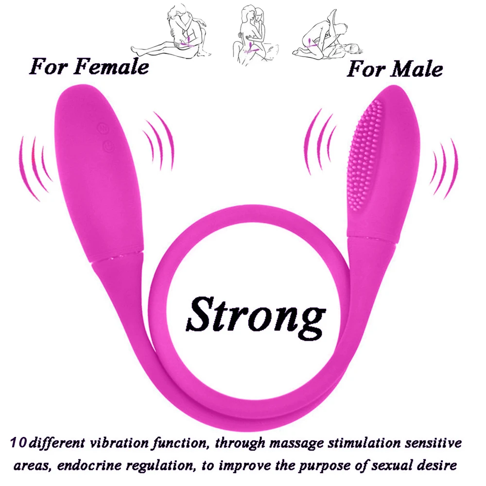 Rechargeable Dual Vibrator 7 Speeds Double Head Bullet Dildo Vibrator Sex Toy for Women Anal Butt Plug Adult Sexy Toy For Couple