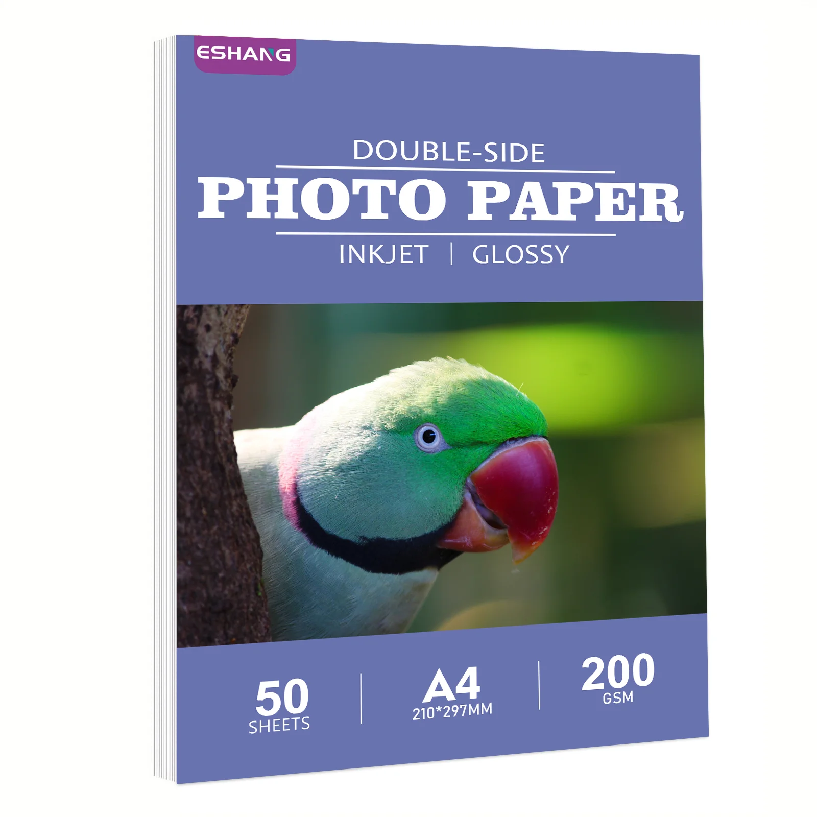 

Double-Sided Glossy Photo Paper, A4 8.4x11.7 Inches 200GSM, 50 Sheets for Inkjet Printers, High Gloss for Vibrant Photos & Cards