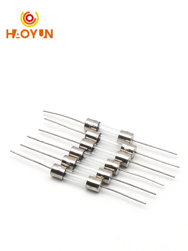 【10PCS】5*20mm Axial Glass Fuse Fast Blow Slow T 250V With Lead Wire 5*20 F1A/2A/3A/3.15A/4A/5A/6.3A/8A/10A-20A The fuse tube